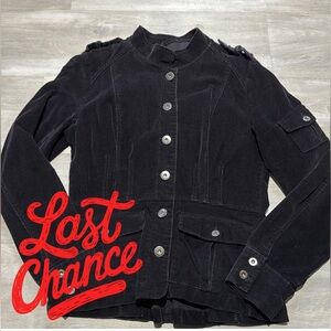 Vintage Calvin Klein- Y2K Corduroy Military Jacket, Size  M